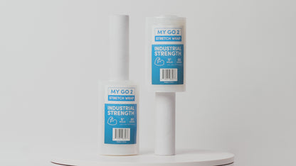 5" Stretch Wrap Rolls, 500ft Clear Industrial Strength with Handle, 80 Gauge